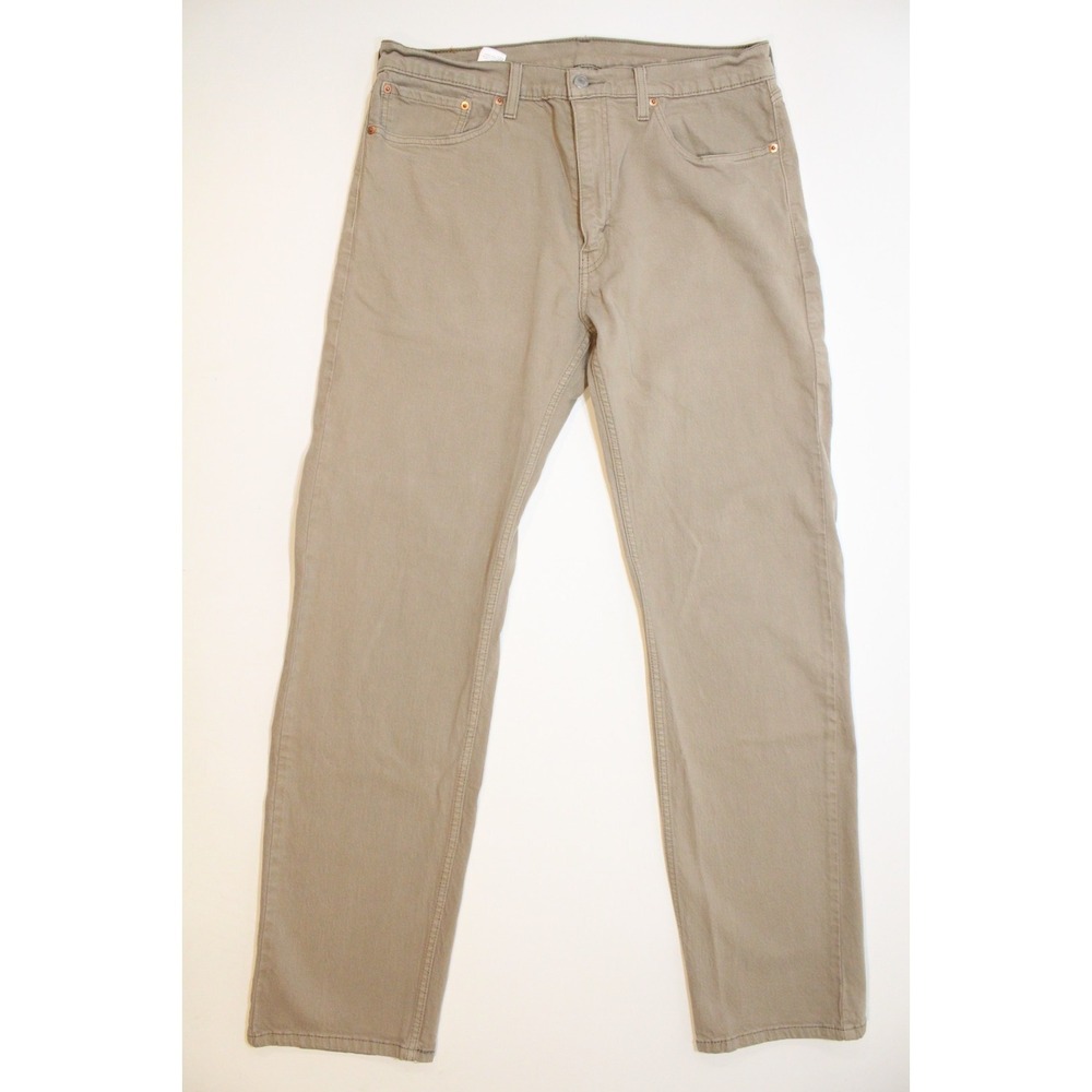 Levi's‎ 505 Tan Denim Jeans Mens 36 x 34 Regular Fit Straight Leg